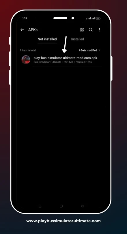 Step 3 Click on bus simulator mod apk